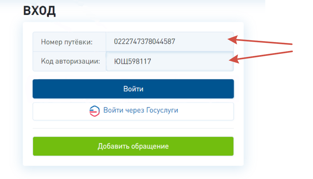 Окно авторизации на портале ГИС ЭП