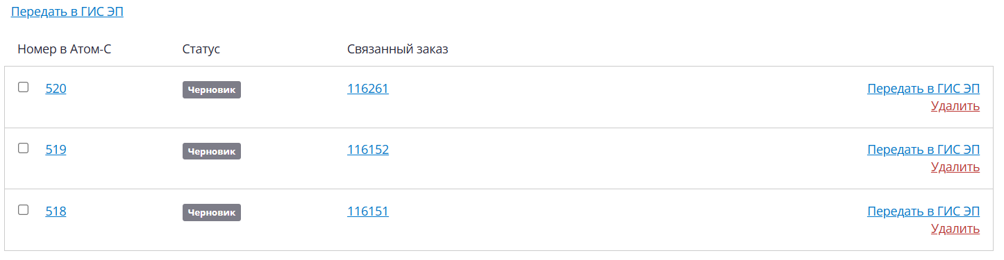 Список путевок