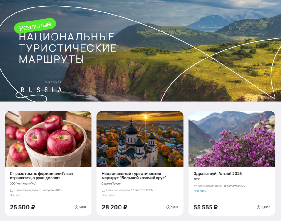 Сайт для туроператора на АтомсТревел